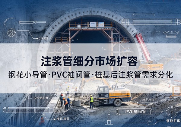 章贡注浆管细分市场扩容，隧道钢花小导管、PVC 袖阀管、桩基后注浆管需求分化